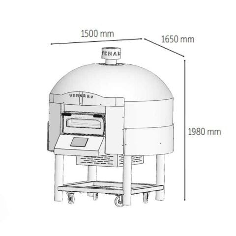 Venarro DYK-01 Döner Tabanlı Elektrikli Pizza Fırını, Ø 300 mm 6 Pizza