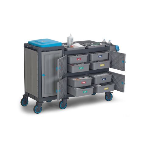 Phantom Procart 1272 Medical Trolley with 8 Drawers with Cabinet