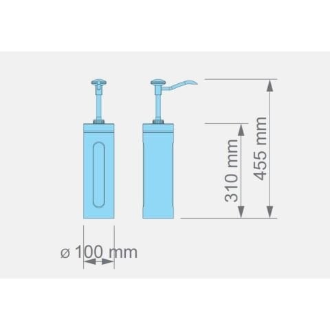 Kalando KD-006 Basmalı Sos Pompası Cam Silindir Hazneli 2.25 L Kırmızı