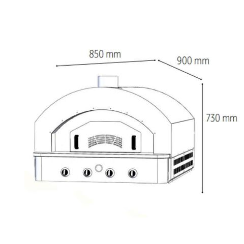 Venarro DYF-6060 Pizza Ve Pide Fırını, 60x60 Cm, Gazlı