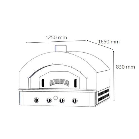 Venarro DYF-1012 Pizza Ve Pide Fırını, Yeşil, 10x12 Cm, Gazlı