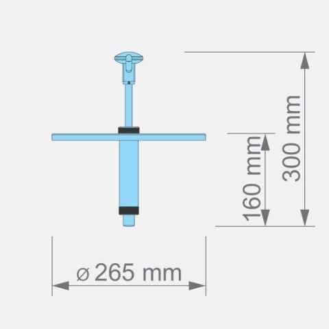 Kalando KD-010-265-C Basmalı Sos Pompası Ünitesi 9-10 L Kova Uyumlu Desenli Ø265mm Beyaz