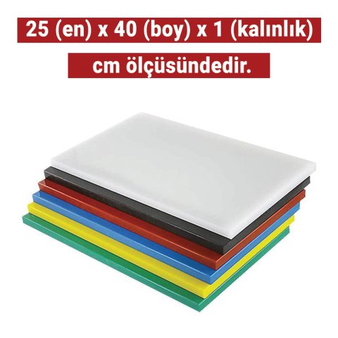 Yelkar Plastik Polietilen Doğrama Levhası 40x25x1 (Kırmızı)