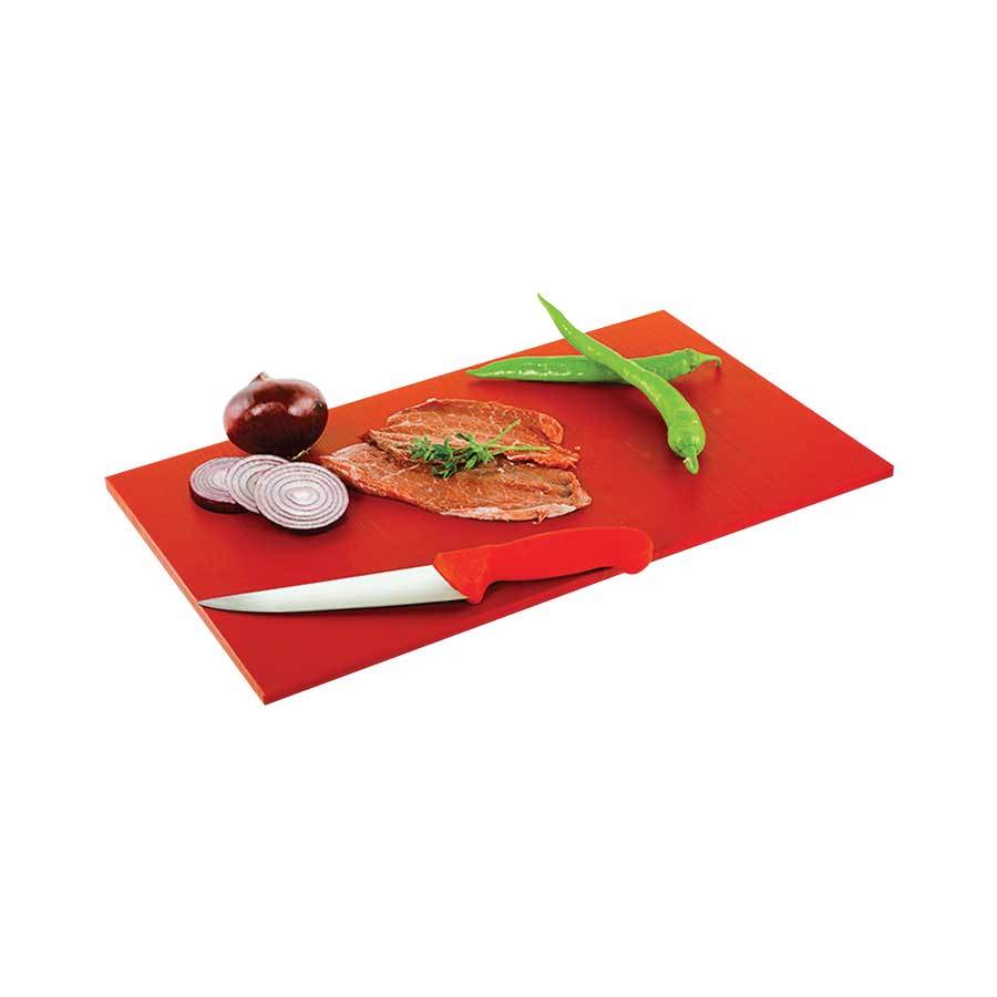 Yelkar Plastic Polyethylene Chopping Board (Red)