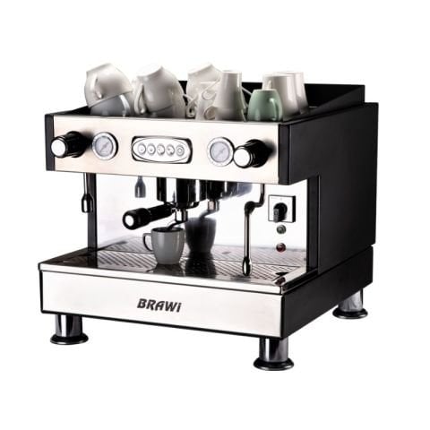 Brawi K- One El 1 Gr 1 Gruplu Tam Otomatik Espresso Kahve Makinesi, Siyah