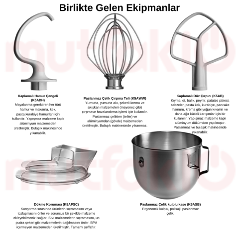 KitchenAid  Heavy Duty Profesyonel Stand Mikser, 4.8 L, Beyaz