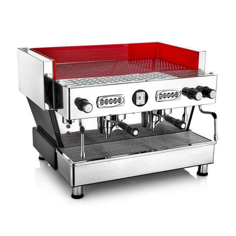 Brawi V EL Tam Otomatik Espresso Kahve Makinesi,Kırmızı, 2 Grup