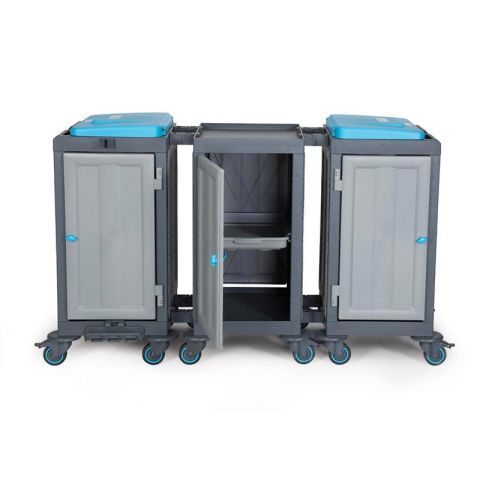 Fantom Procart 354SP Cleaning Trolley with 3 Cabinets, Accessory Set