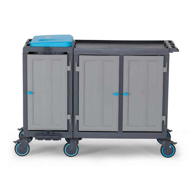 Fantom Procart 424 Floor Trolley with Cabinet, Garbage Compartment
