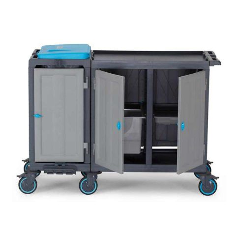 Fantom Procart 424 Floor Trolley with Cabinet, Garbage Compartment