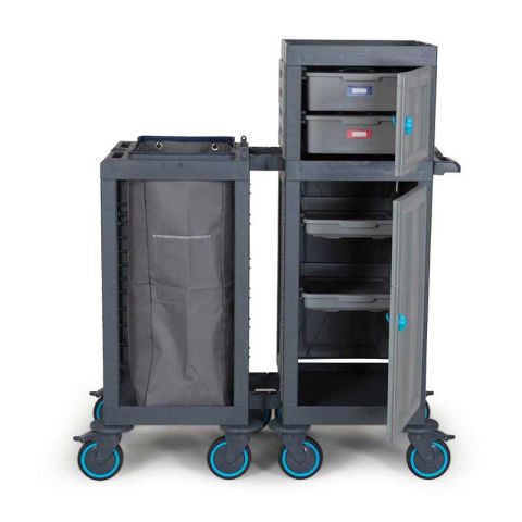 Fantom Procart 413SP Floor Trolley with Drawer and Cupboard with Garbage Compartment