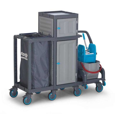 Fantom Procart 74121 Detachable Floor Trolley with Cabinet, Garbage Compartment