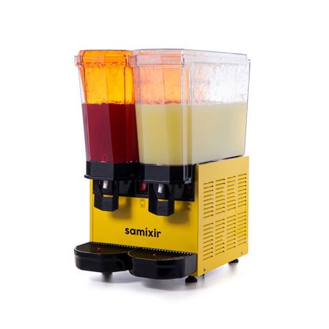 Samixir 40.SSY Klasik Twin Soğuk İçecek Dispenseri, 20+20 L, Fıskiyeli, Sarı