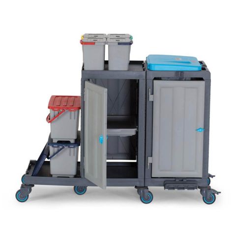 Fantom Procart 380 Cleaning Trolley with Cabinet and Bucket Set