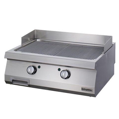 Öztiryakiler 900 Seri Set Üstü Grill Pleyt, Oluklu, Elektrikli, 80x90 cm, 6644