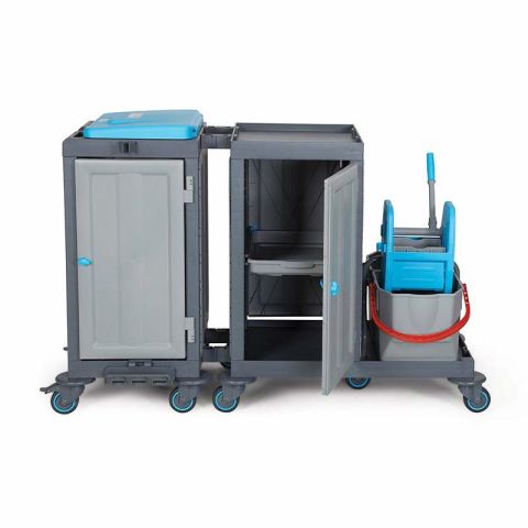 Fantom Procart 381SP Cleaning Trolley with Cabinet and Bucket Set