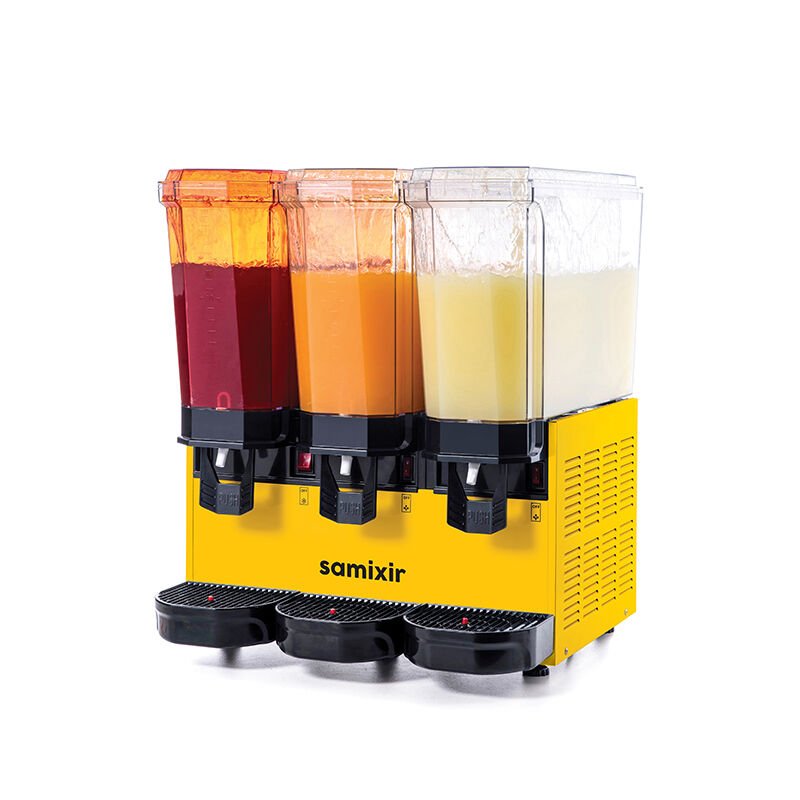 Samixir 60.SS Triple Klasik Fıskiyeli Soğuk İçecek Dispenseri, 20+20+20 L, Sarı