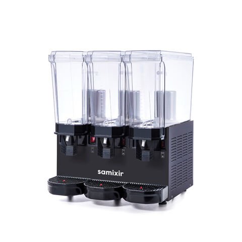 Samixir 60.SS Triple Klasik Fıskiyeli Soğuk İçecek Dispenseri, 20+20+20 L, Siyah