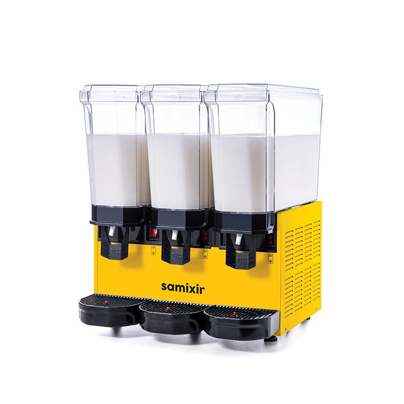 Samixir 60.MM Triple Klasik Karıştırıcılı Soğuk İçecek Dispenseri, 20+20+20 L, Sarı