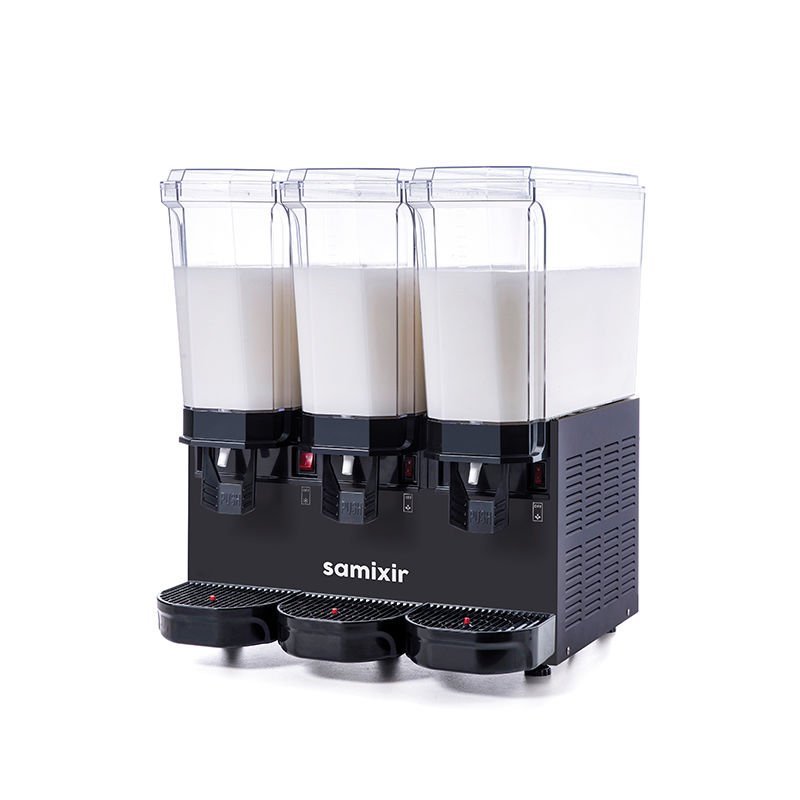 Samixir 60.MM Triple Klasik Karıştırıcılı Soğuk İçecek Dispenseri, 20+20+20 L, Siyah