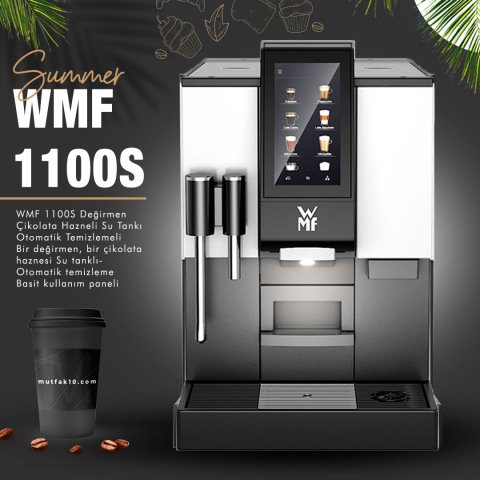 WMF 1100S Değirmen Çikolata Hazneli Su Tankı Otomatik Temizlemeli