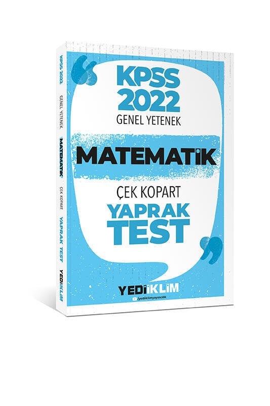 Yediiklim Yayınları 2022 KPSS Lisans Genel Yetenek Matematik Çek Kopart Yaprak Test