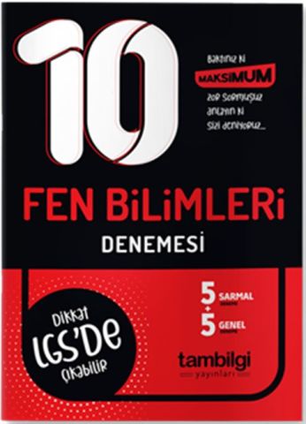 Tambilgi Yayınları 8. Sınıf LGS Fen Bilimleri 10 lu Branş Denemesi