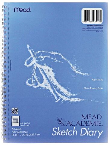 Mead Çizim Defteri Academie A4 50 Yaprak Sketch Diary Spiralli Defter