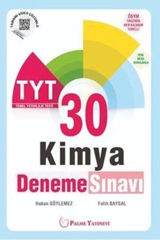 Palme Yayınları TYT Kimya 30 Deneme Sınavı