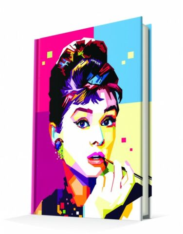 Deffter Audrey Hepburn  96 Yaprak Çizgili Sert Kapak Defter