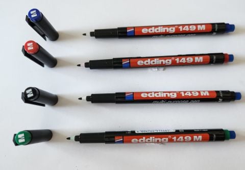 Edding Asetat Kalemi̇ Silgili (E-149M) 4 Renk Set