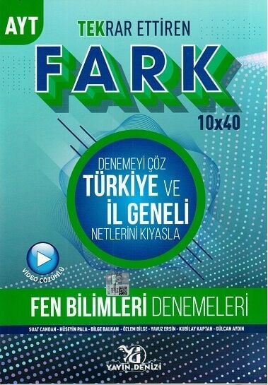 Yayın Denizi AYT Fen Bilimleri 10 x 40 Tekrar Ettiren Fark Denemeleri