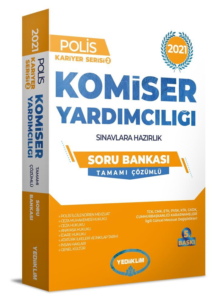 Yediiklim Yayınları 2021 Komiser Yardımcılığı Sınavlarına Hazırlık Tamamı Çözümlü Soru Bankası