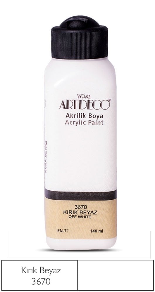 Artdeco Akrilik Boya 140ml Kırık Beyaz 3670