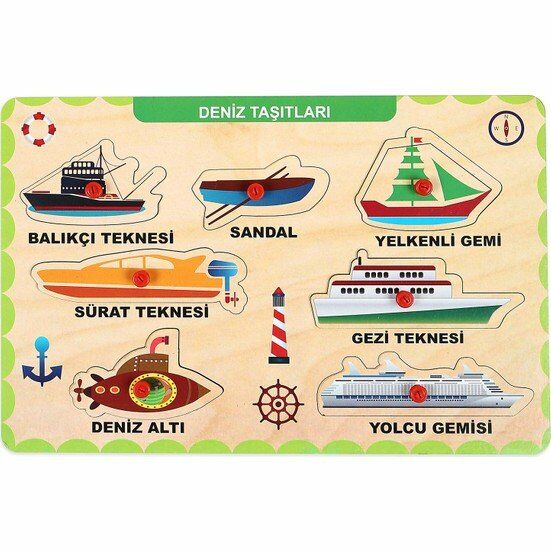Maketçiniz Ahşap Puzzle Deniz Taşıtları
