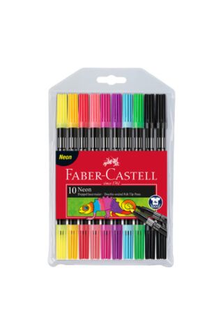Faber Castell Neon Çift Taraflı Keçeli Boya Kalemi 10 Renk 15 11 09