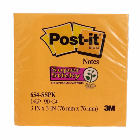 3M Post-It 654-SSPK Not Kağıdı 76x76 mm 90 Yaprak