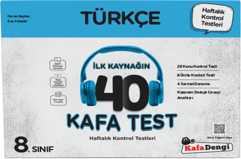 Kafa Dengi Yayınları 8. Sınıf Türkçe 40 Kafa Test