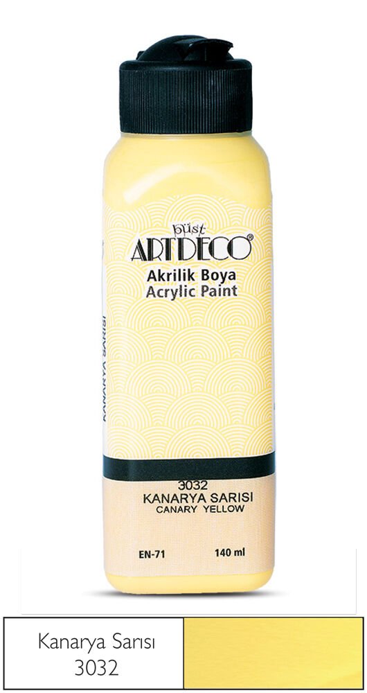 Artdeco Akrilik Boya 140ml Kanarya Sarısı 3032