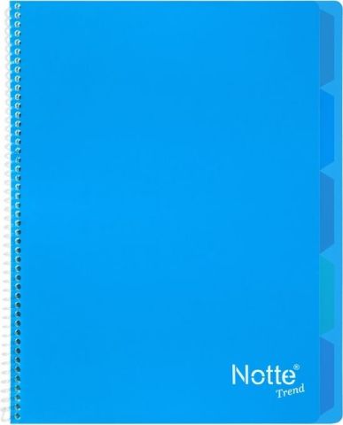 Notte Trend Plastik Kapak A4 40 Yaprak Kareli Spiralli Defter