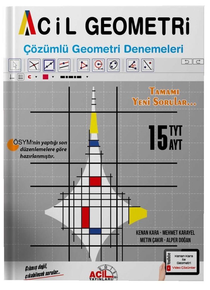 Acil Yayınları TYT AYT Acil Geometri 15 Çözümlü Denemeleri