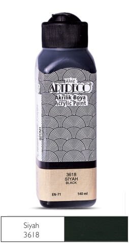 Artdeco Akrilik Boya 140ml Siyah 3618