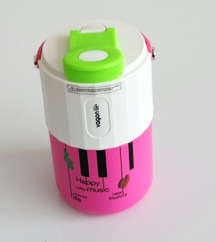 Vagonlife VGN2050 400ml Paslanmaz Çelik Termos Matara Çift İçim (Pink)