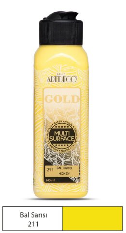 Artdeco Gold Multi-Surface Akrilik Boya 140ml Bal Sarısı 211