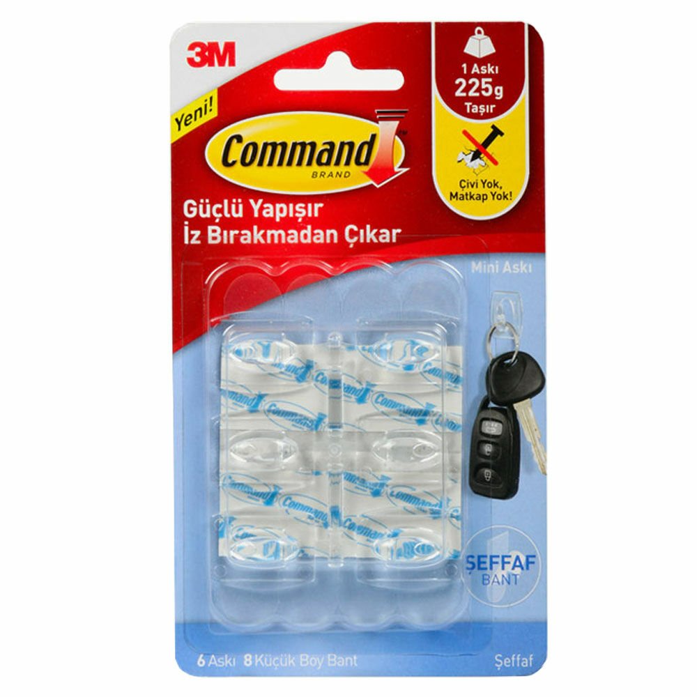 3M Command Mini Şeffaf Askı 17006CLR