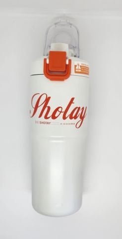 Shotay ST-8133 Beyaz 750ML Çelik Çift Başlıklı Termos Matara