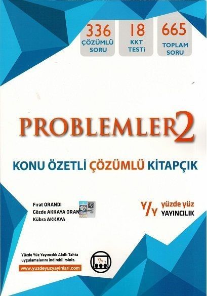 Yüzde Yüz Yayınları Problemler 2 Konu Özetli Çözümlü Kitapçık