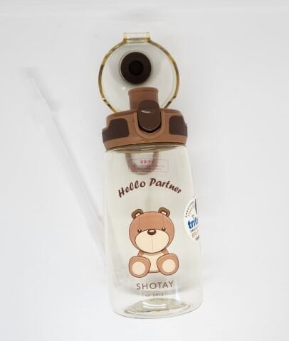 Shotay ST-7009 Child Medium 550ML  Ayıcık Desenli Kahverengi Renk