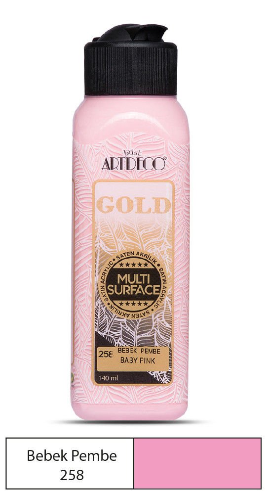 Artdeco Gold Multi-Surface Akrilik Boya 140ml Bebek Pembe 258