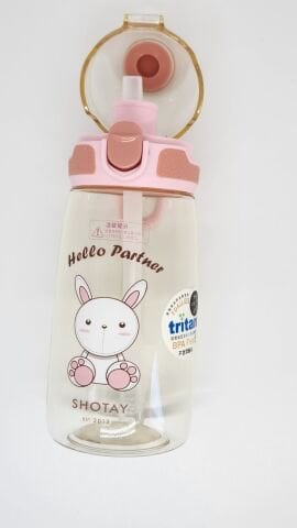 Shotay ST-7009 Child Medium 550ML Tavşan Desenli Pembe Renk